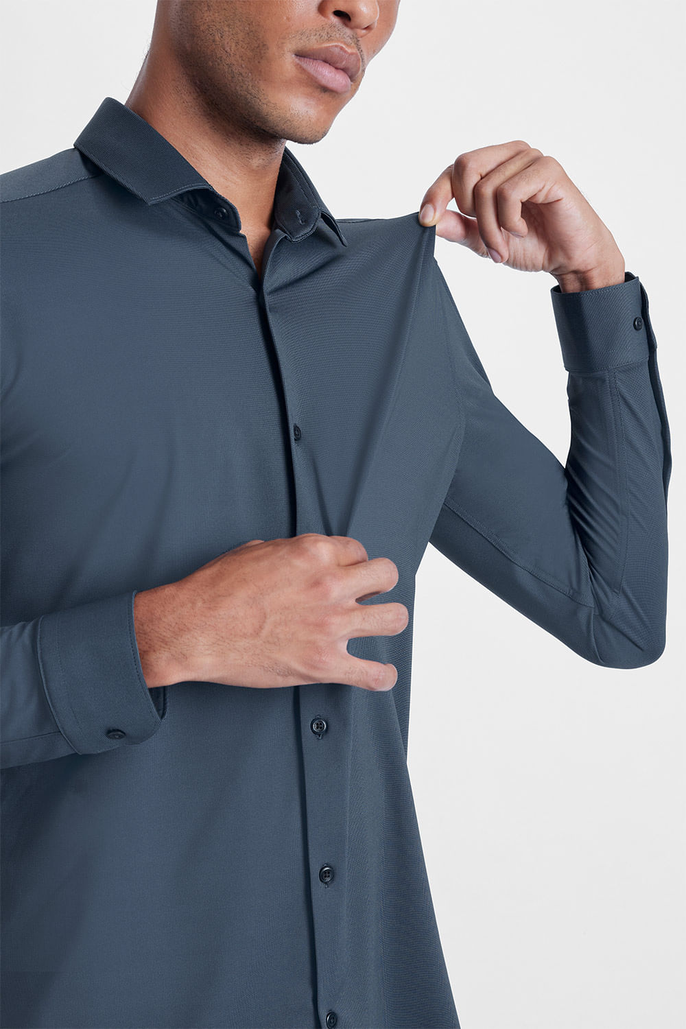 Camisa Manga Longa Slim Xadrez Tech Flex - Aramis