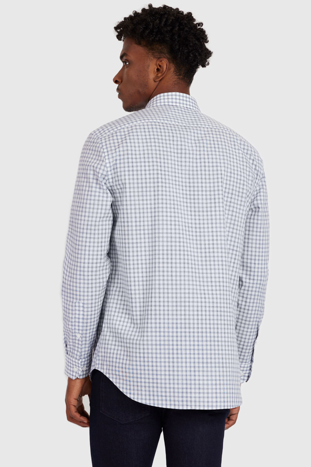 Camisa Regular Sarja Fio 60 Xadrez - Aramis