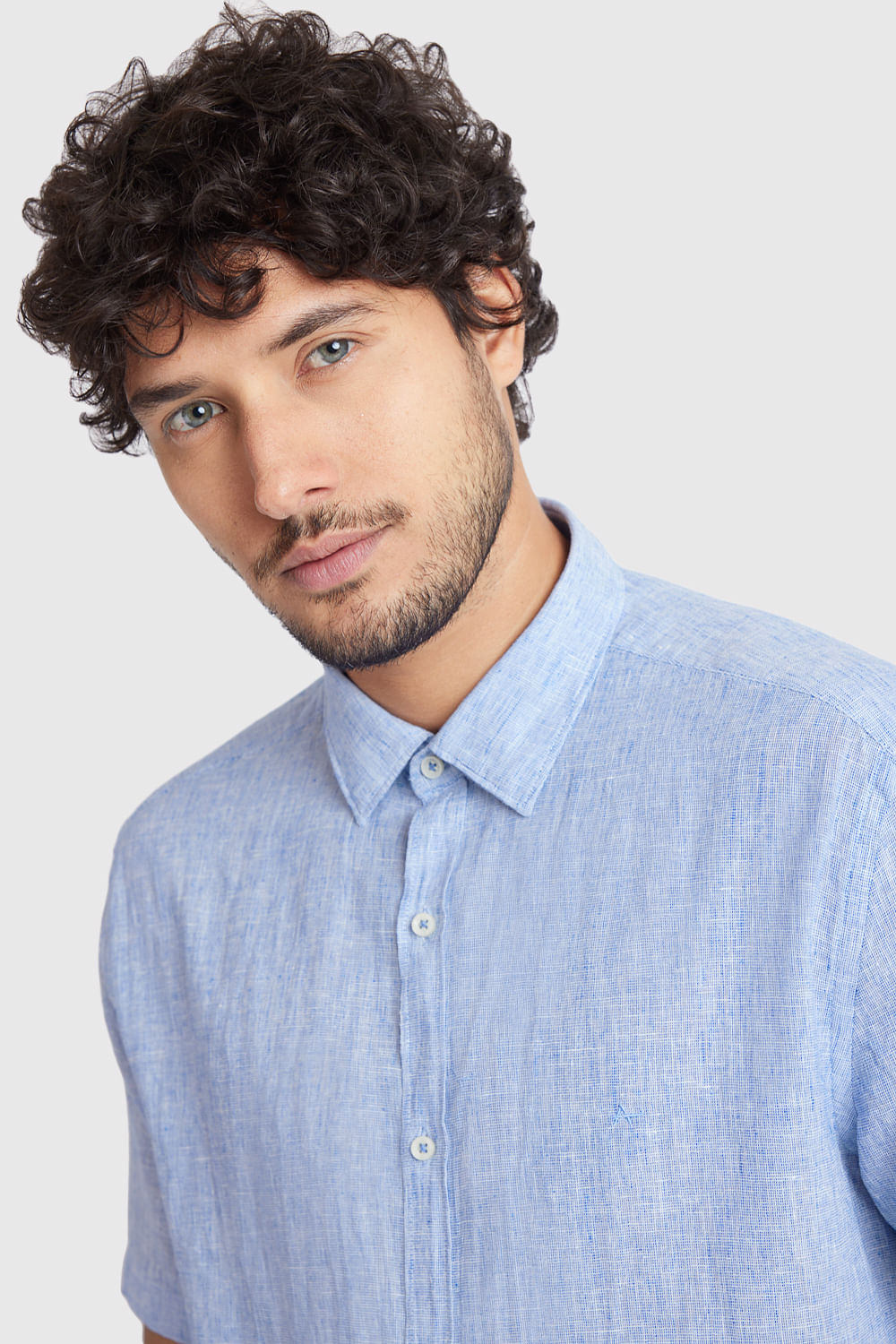 Camisa Manga Curta Move Regular Linho e Algodão Mesclado - Aramis - Loja de  Roupa Masculina: Polo, Camisa, Alfaiataria e mais