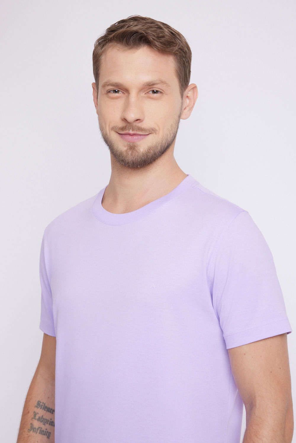 Camiseta de Algodão Peruano Premium Lilás