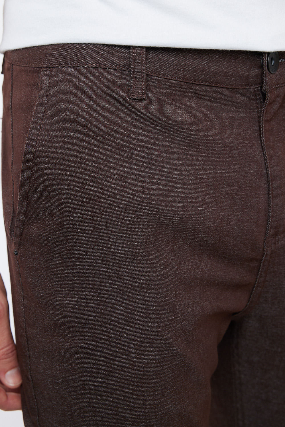 Calça Chino Bolso Faca Moline Café
