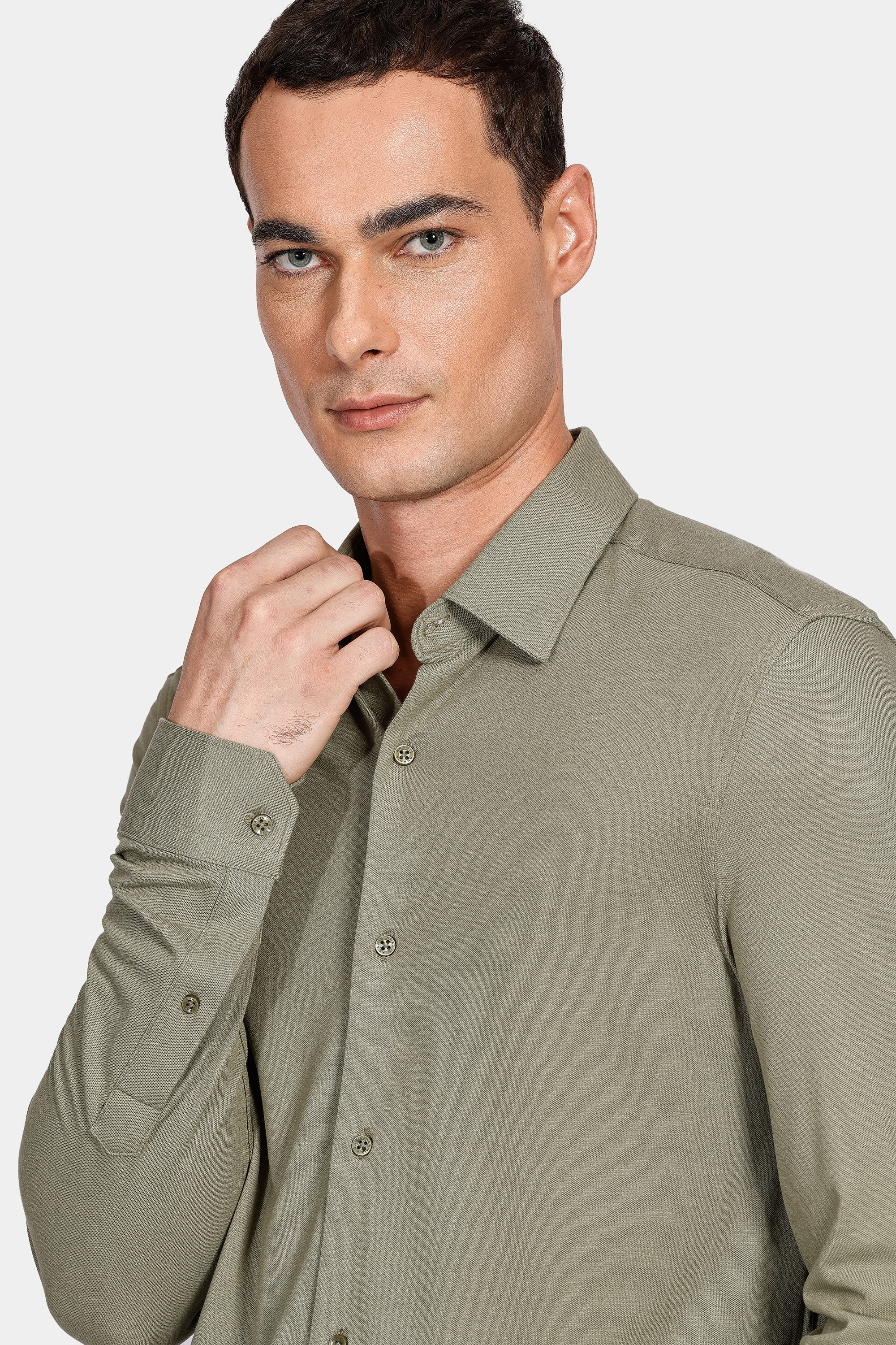 Camisa Manga Longa Cosmo Regular Malha Liquid Repeller Verde