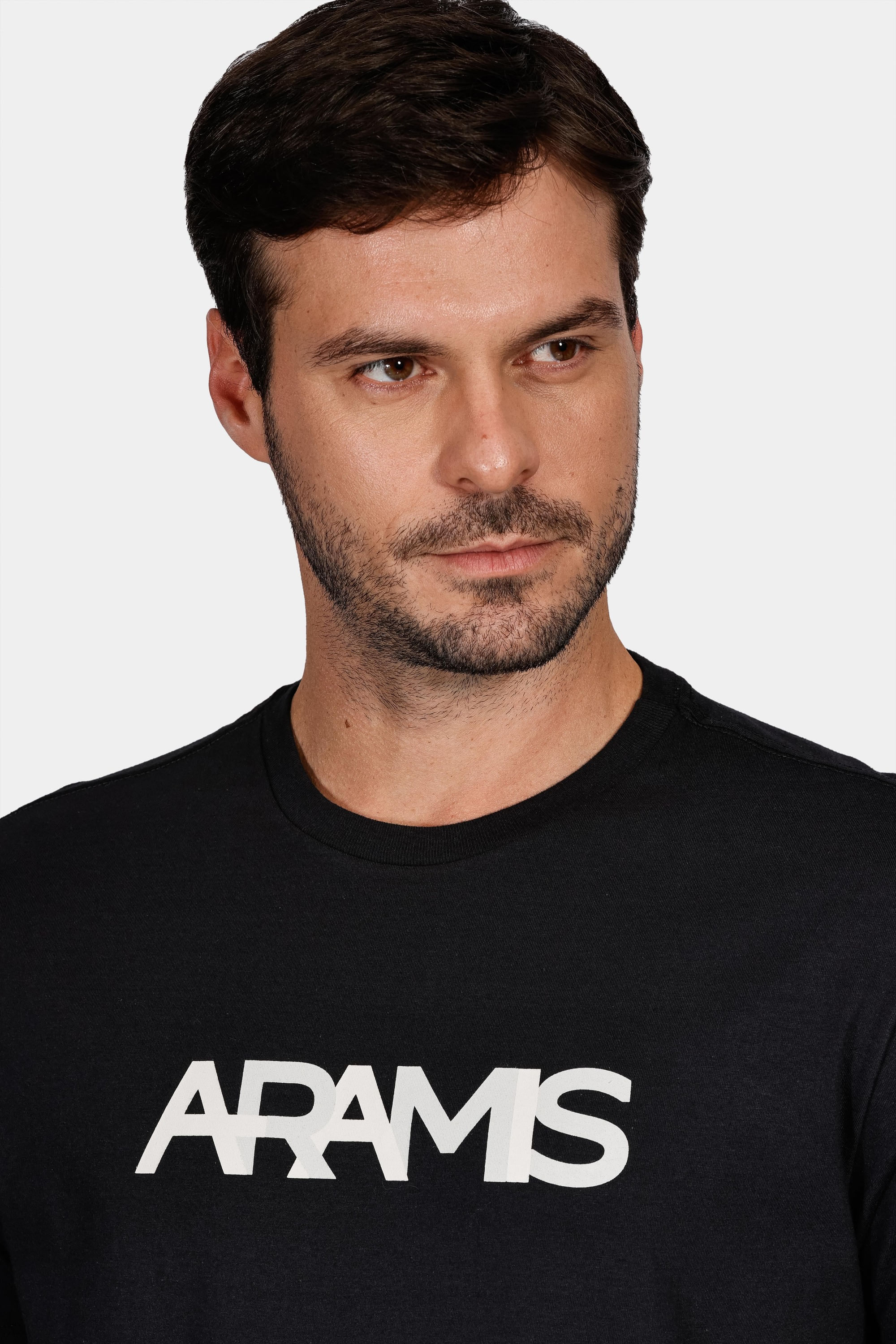 Camiseta Manga Curta Logo Aramis Preto - Aramis