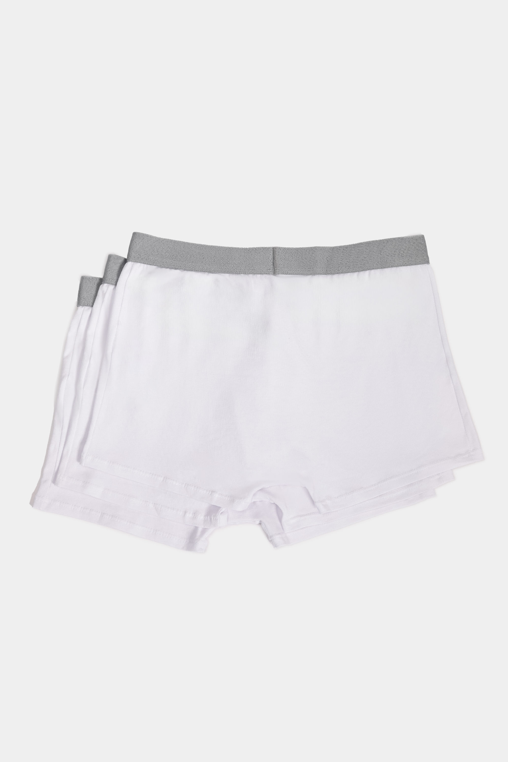 Kit Cueca Boxer Longa Cotton Branco