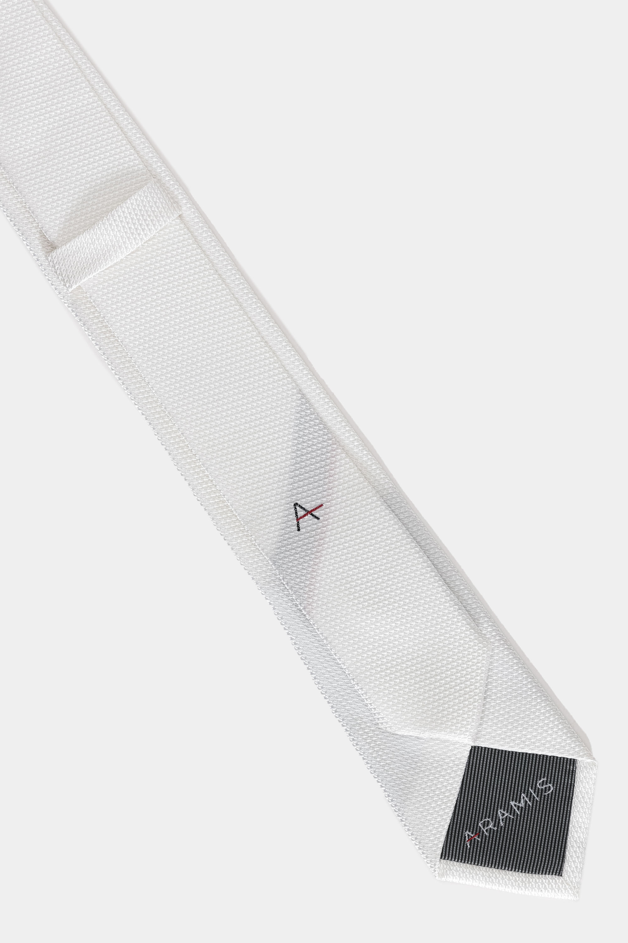 Gravata Jacquard Seda Textura Branca