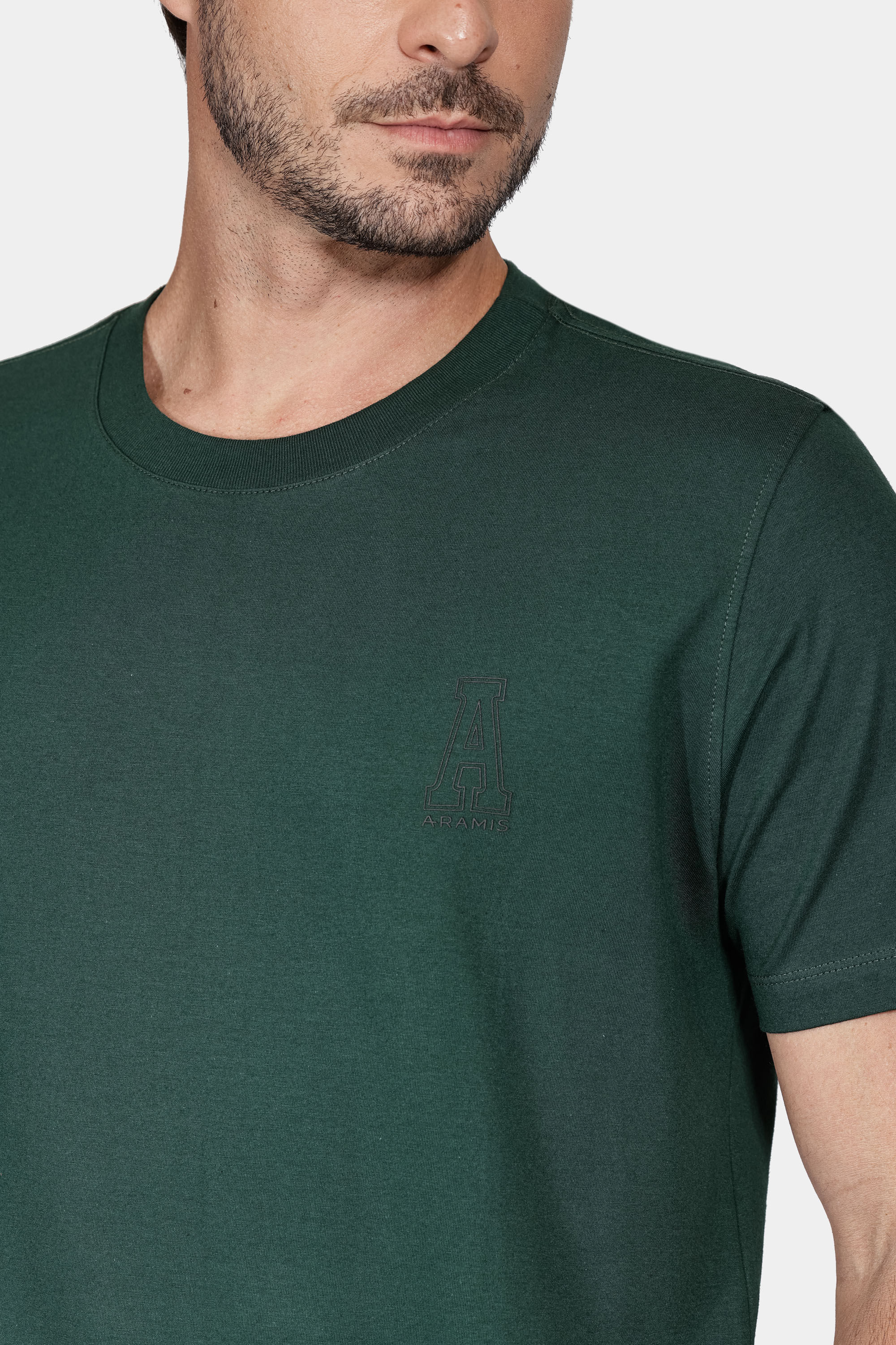 Camiseta Manga Curta Aramis Preppy Verde Floresta