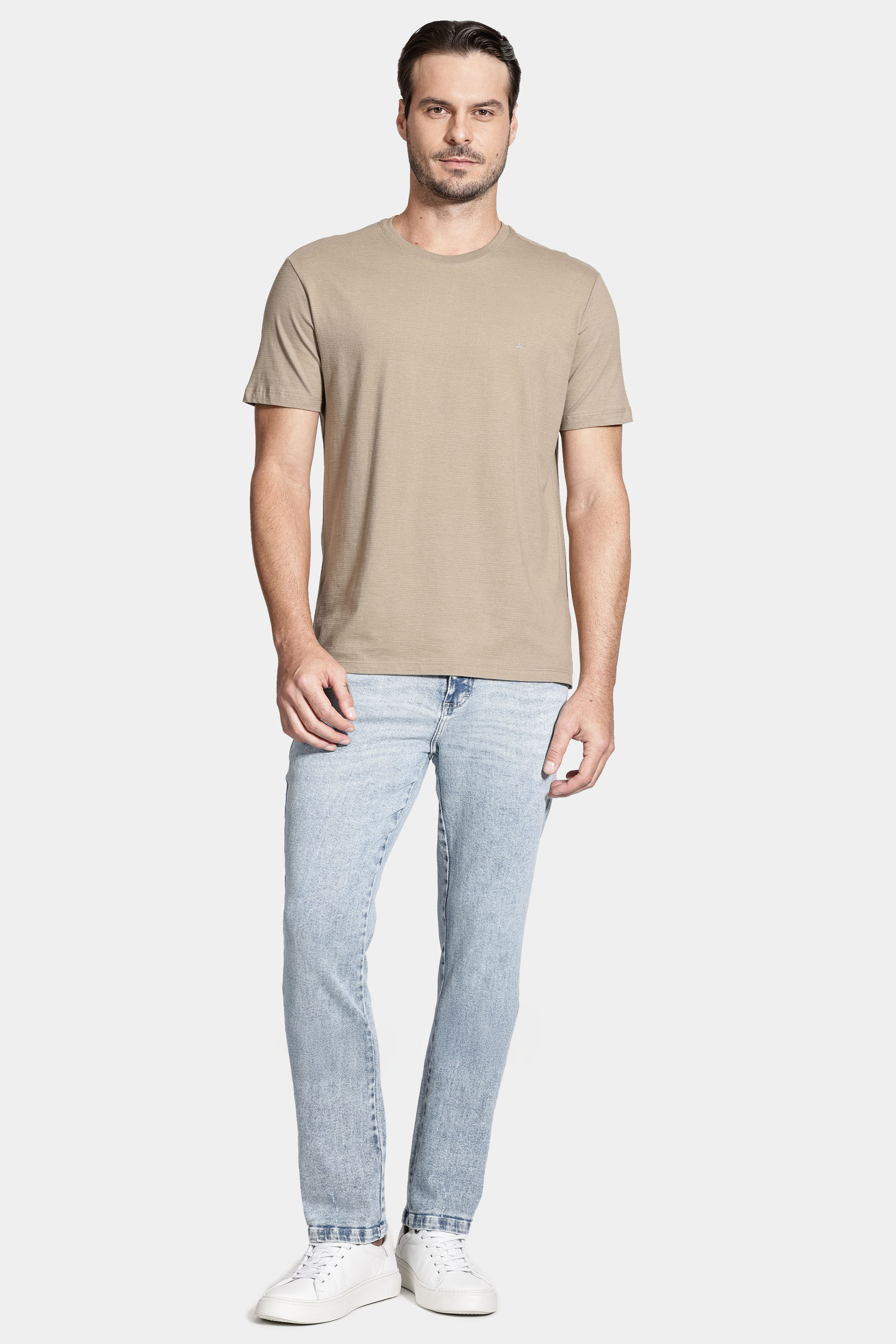 Camiseta Maquineta Out Bege