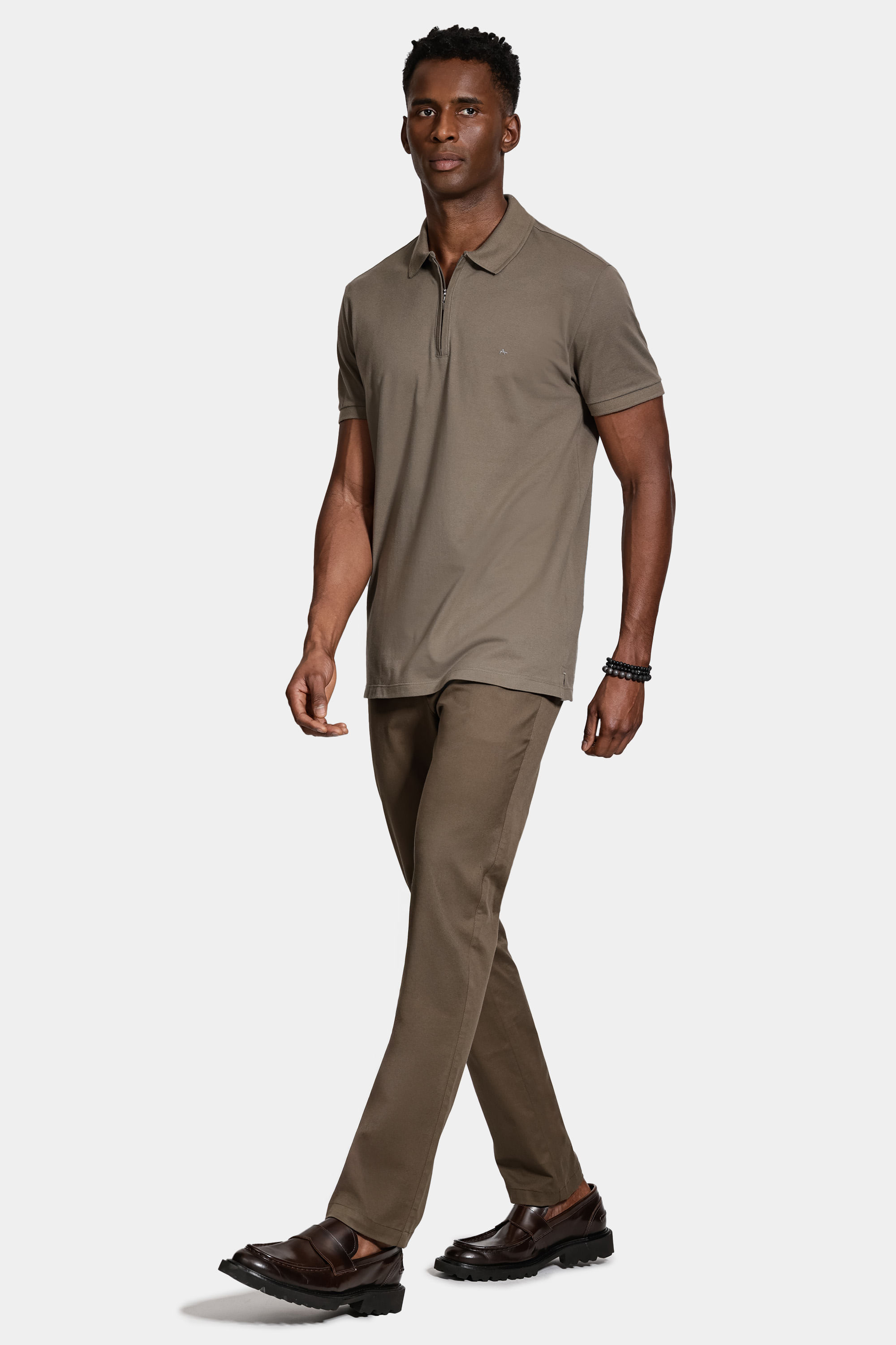 Polo Piquet Zíper Charuto 116