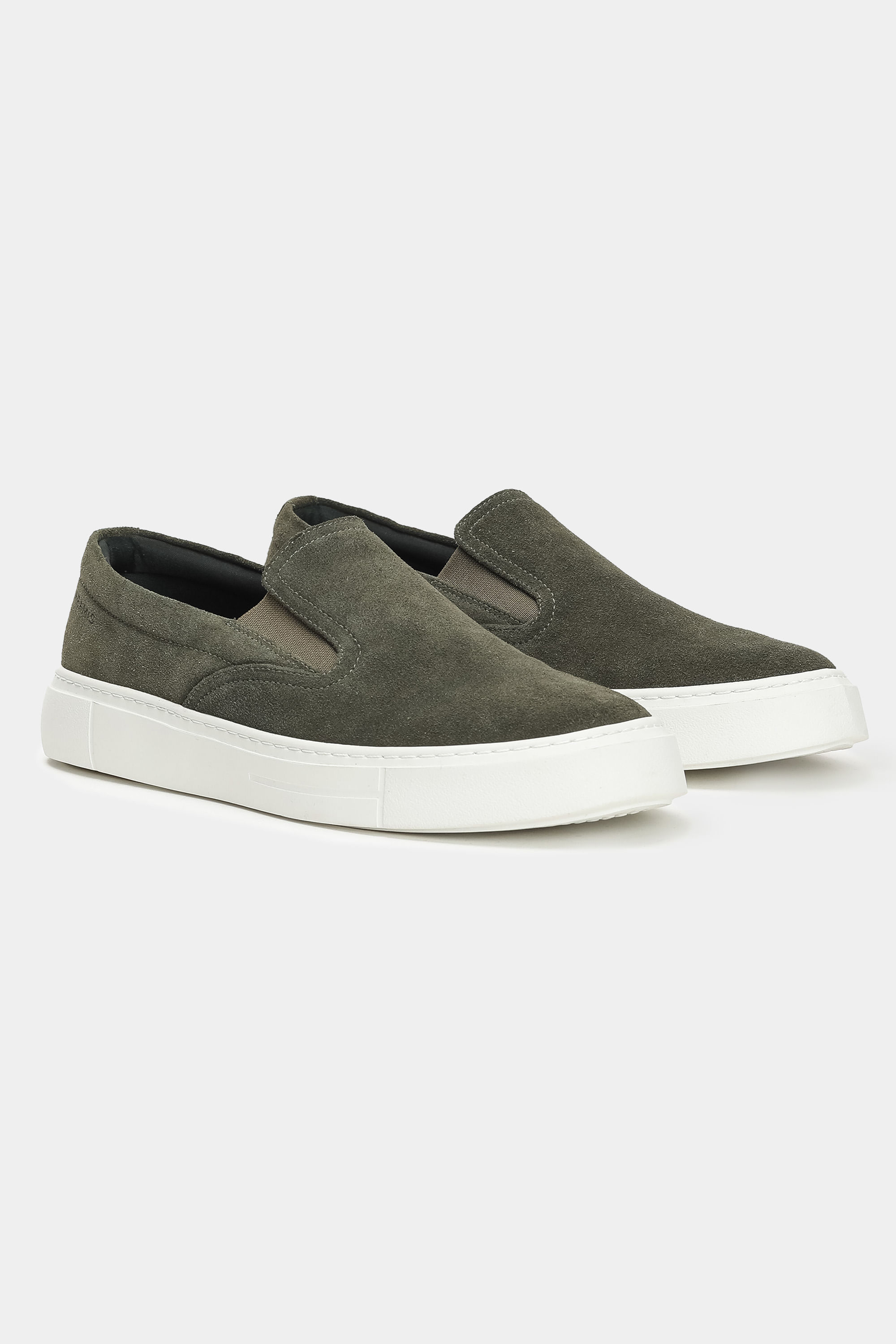 Tenis Slip On Camurça Aramis Verde Militar