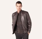 jaqueta de couro aramis