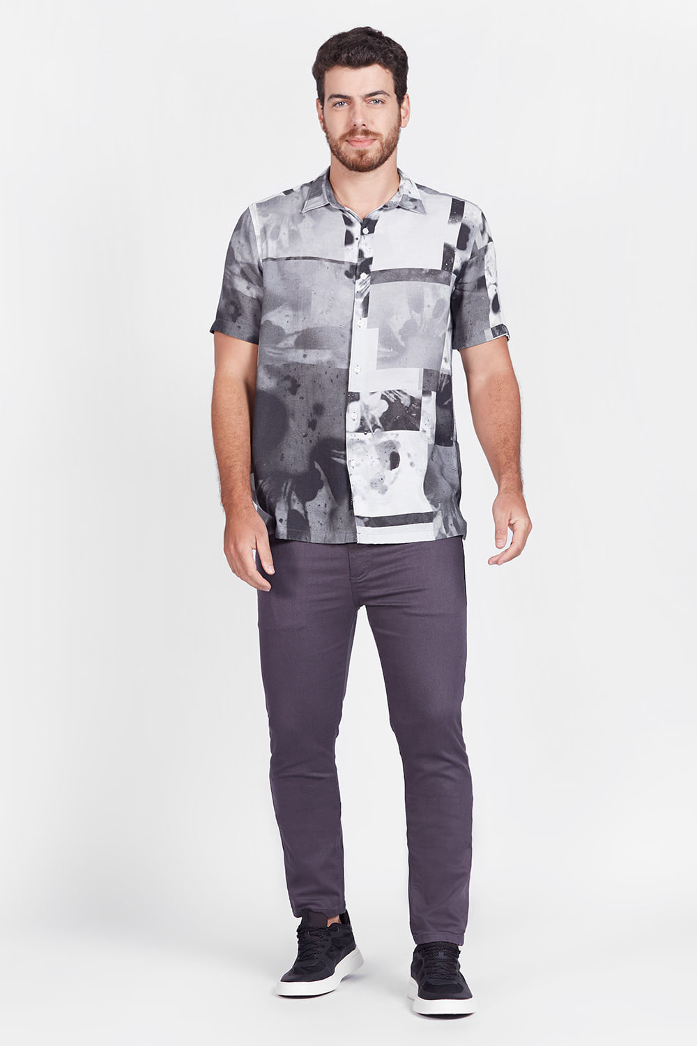 Camiseta com Amarração e Estampa Monogram Waves - Ready-to-Wear