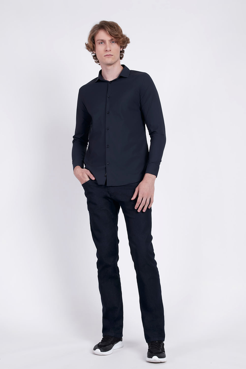 Camisa Manga Longa Slim Tech Flex Micro Xadrez Marinho - Aramis - Loja de  Roupa Masculina: Polo, Camisa, Alfaiataria e mais